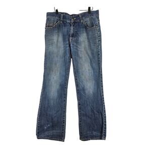 MARC ECKO XO.72 TIME SQUARE MEN'S BLUE DISTRESSED BOOT FIT JEANS SIZE W34 x L30